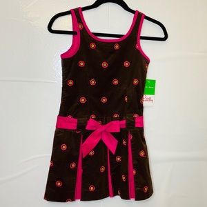 Lilly Pulitzer Girls Ashlyn Dress Chocolate Ivies